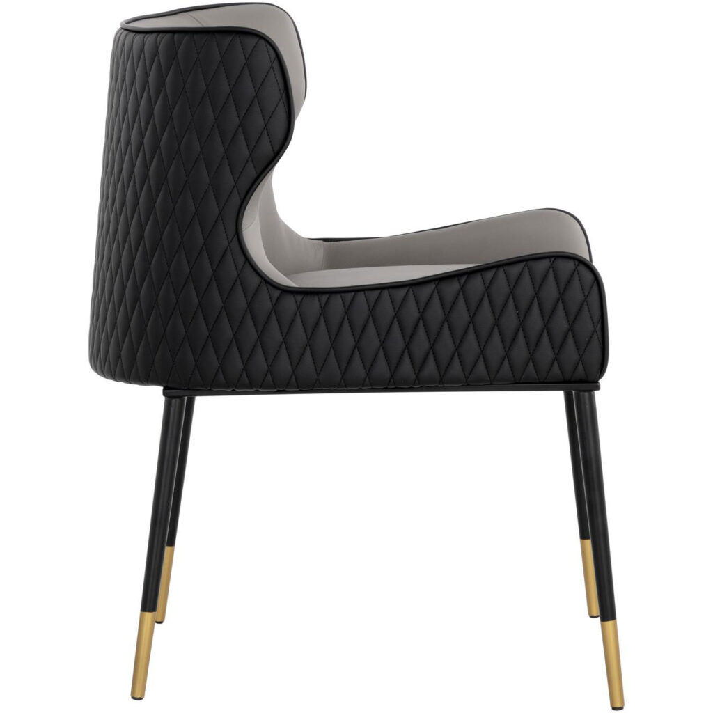 Gianni Dining Chair - Dillon Stratus / Dillon Black - Image 3