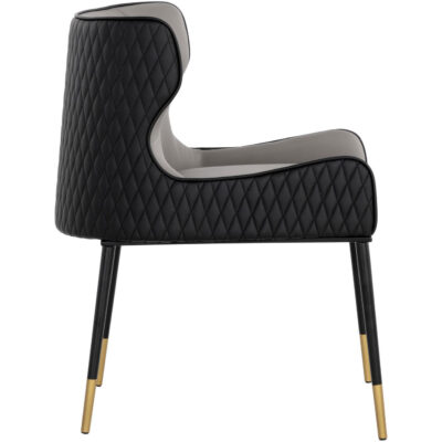 Gianni Dining Chair - Dillon Stratus / Dillon Black 104478 104478 GIANNI DINING CHAIR DILLON STRATUS BLACK 2