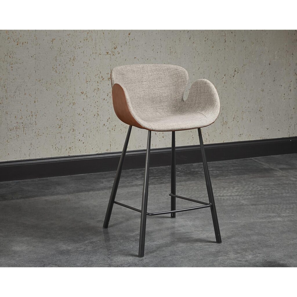 Waldo Counter Stool - November Grey / Cinnamon Brown - Image 4