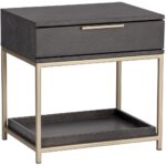 Rebel Nightstand - Small - Gold - Charcoal Grey 8 Rebel Nightstand - Small - Gold - Charcoal Grey 104606 104606 REBEL NIGHTSTAND GOLD CHARCOAL GREY 1