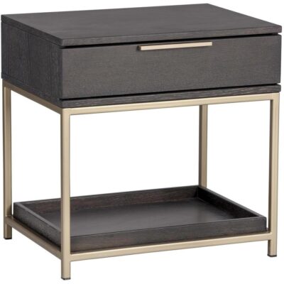 Rebel Nightstand - Small - Gold - Charcoal Grey 104606 104606 REBEL NIGHTSTAND GOLD CHARCOAL GREY 1