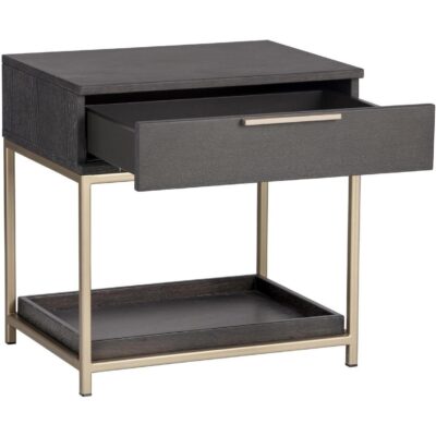 Rebel Nightstand - Small - Gold - Charcoal Grey 104606 104606 REBEL NIGHTSTAND GOLD CHARCOAL GREY 2