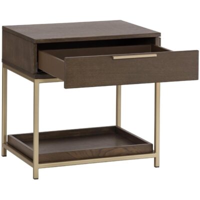 Rebel Nightstand - Small - Gold - Raw Umber 104607 104607 REBEL NIGHTSTAND GOLD RAW UMBER 2