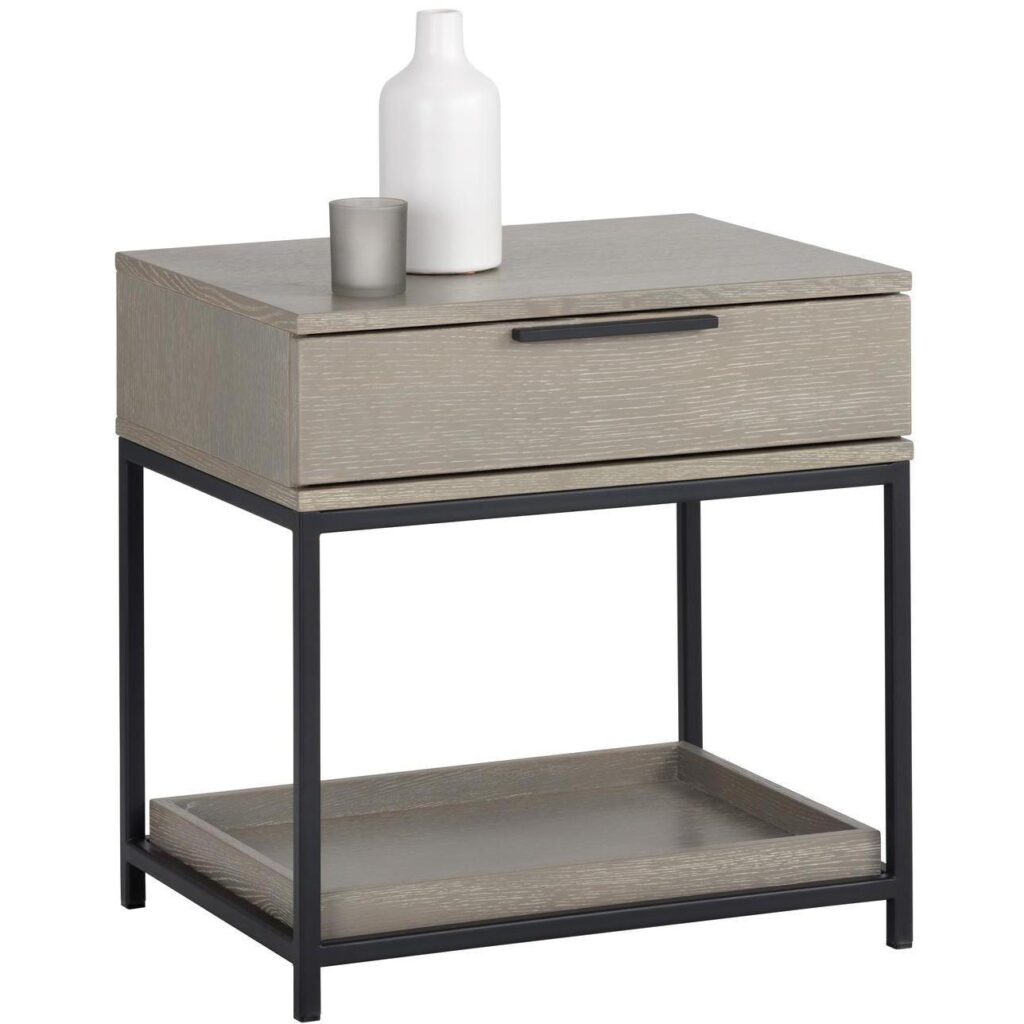 Rebel Nightstand - Small - Black - Taupe