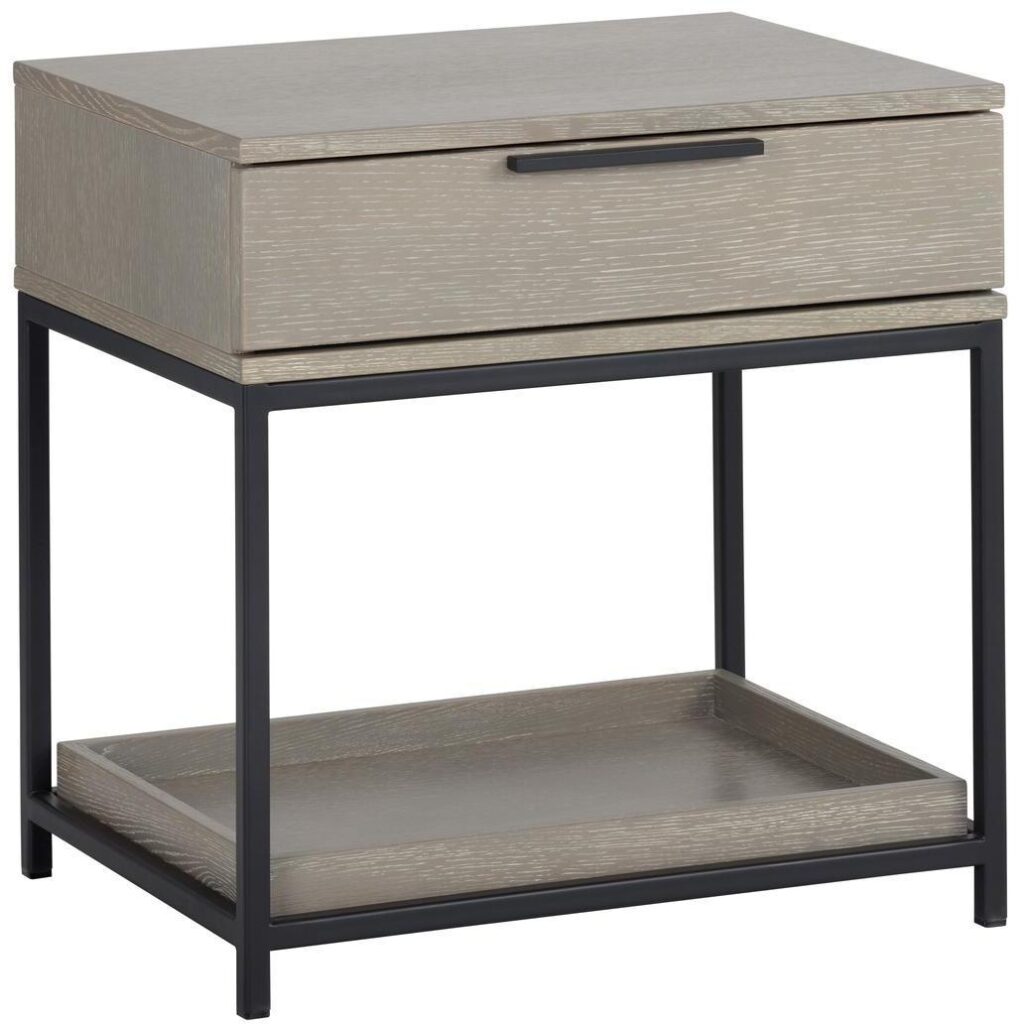 Rebel Nightstand - Small - Black - Taupe - Image 2