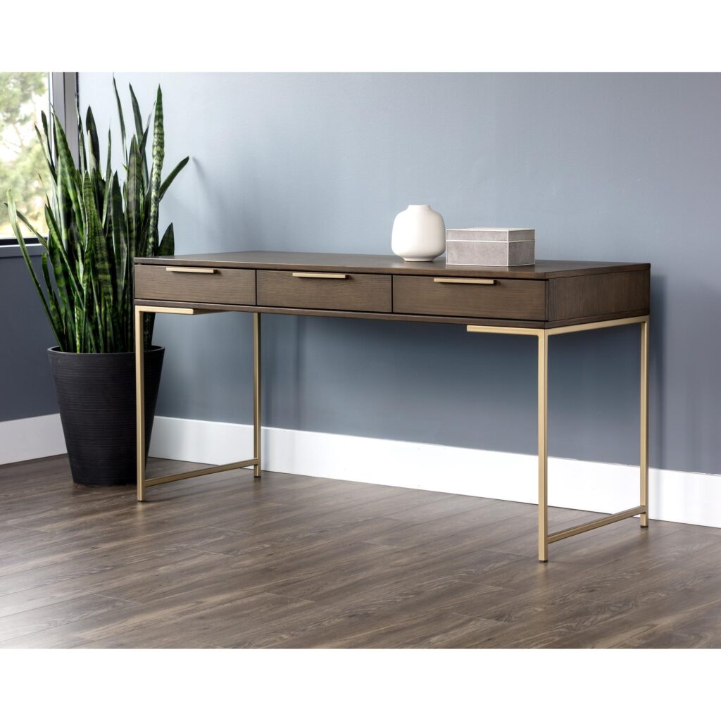 Rebel Desk - Gold - Raw Umber - Image 4