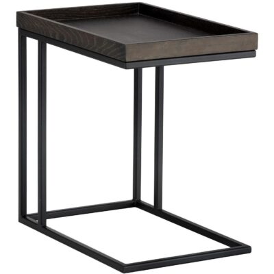 Arden C-Shaped End Table - Black - Charcoal Grey 104615 104615 ARDEN C SHAPED END TABLE BLACK CHARCOAL GREY 1