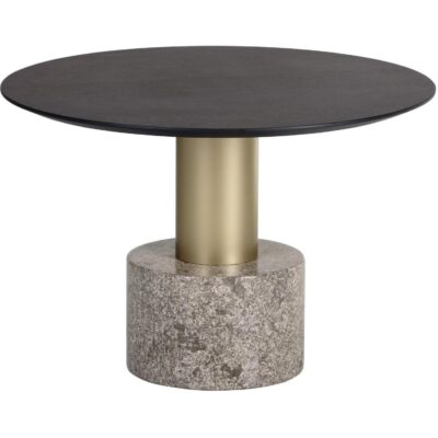 Monaco Coffee Table - Gold - Grey Marble / Charcoal Grey 104627 104627 MONACO COFFEE TABLE GOLD LIGHT GREY MARBLE CHARCOAL GREY 1