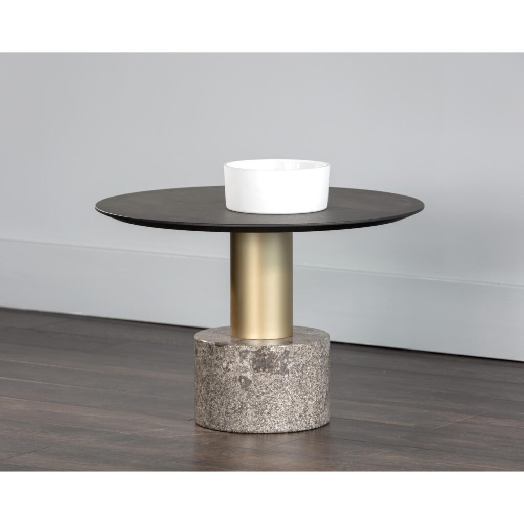 Monaco Coffee Table - Gold - Grey Marble / Charcoal Grey - Image 3