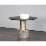 Monaco Coffee Table - Gold - Grey Marble / Charcoal Grey 7 Monaco Coffee Table - Gold - Grey Marble / Charcoal Grey 104627 104627 MONACO COFFEE TABLE GOLD LIGHT GREY MARBLE CHARCOAL GREY 5