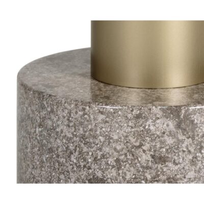 Monaco Coffee Table - Gold - Grey Marble / Charcoal Grey 104627 104627 MONACO COFFEE TABLE GOLD LIGHT GREY MARBLE CHARCOAL GREY 7