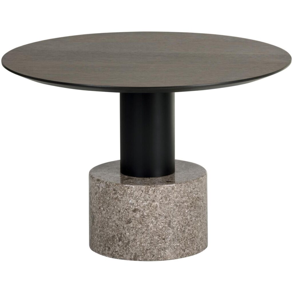 Monaco Coffee Table - Black - Grey Marble / Raw Umber - Image 2