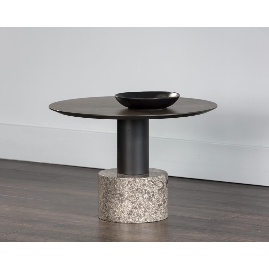 Monaco Coffee Table - Black - Grey Marble / Raw Umber - Image 3