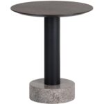 Monaco End Table - Black - Grey Marble / Raw Umber 6 Monaco End Table - Black - Grey Marble / Raw Umber 104630 104630 MONACO END TABLE BLACK LIGHT GREY MARBLE RAW UMBER 1