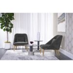 Monaco End Table - Black - Grey Marble / Raw Umber 9 Monaco End Table - Black - Grey Marble / Raw Umber 104630 104630 MONACO END TABLE BLACK LIGHT GREY MARBLE RAW UMBER 10