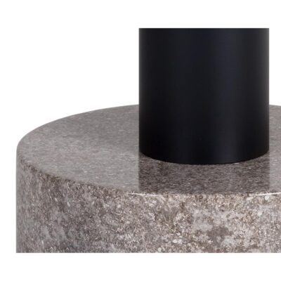 Monaco End Table - Black - Grey Marble / Raw Umber 104630 104630 MONACO END TABLE BLACK LIGHT GREY MARBLE RAW UMBER 6