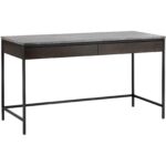 Stamos Desk - Black - Grey Marble / Charcoal Grey 6 Stamos Desk - Black - Grey Marble / Charcoal Grey 104634 104634 STAMOS DESK BLACK LIGHT GREY MARBLE CHARCOAL GREY 1