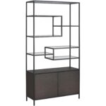 Stamos Bookcase - Black - Charcoal Grey 7 Stamos Bookcase - Black - Charcoal Grey 104636 104636 STAMOS BOOKCASE BLACK CHARCOAL GREY 1