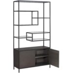 Stamos Bookcase - Black - Charcoal Grey 8 Stamos Bookcase - Black - Charcoal Grey 104636 104636 STAMOS BOOKCASE BLACK CHARCOAL GREY 2
