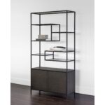 Stamos Bookcase - Black - Charcoal Grey 9 Stamos Bookcase - Black - Charcoal Grey 104636 104636 STAMOS BOOKCASE BLACK CHARCOAL GREY 5