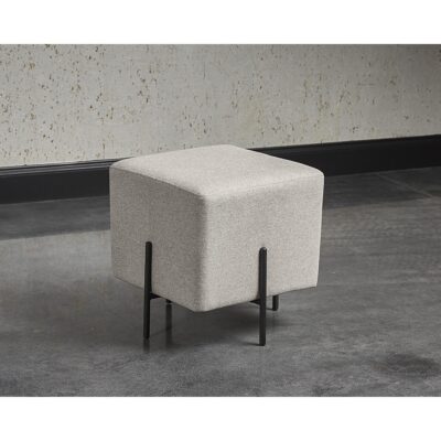 Heston Ottoman - Black - Dorset Platinum 104718 104718 HESTON OTTOMAN DORSET PLATINUM 5