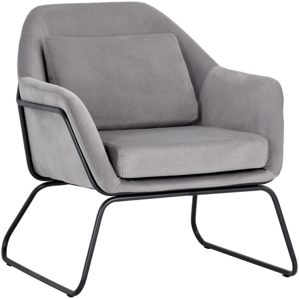 Watts Lounge Chair - Black - Antonio Charcoal