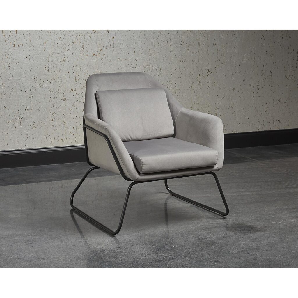 Watts Lounge Chair - Black - Antonio Charcoal - Image 4