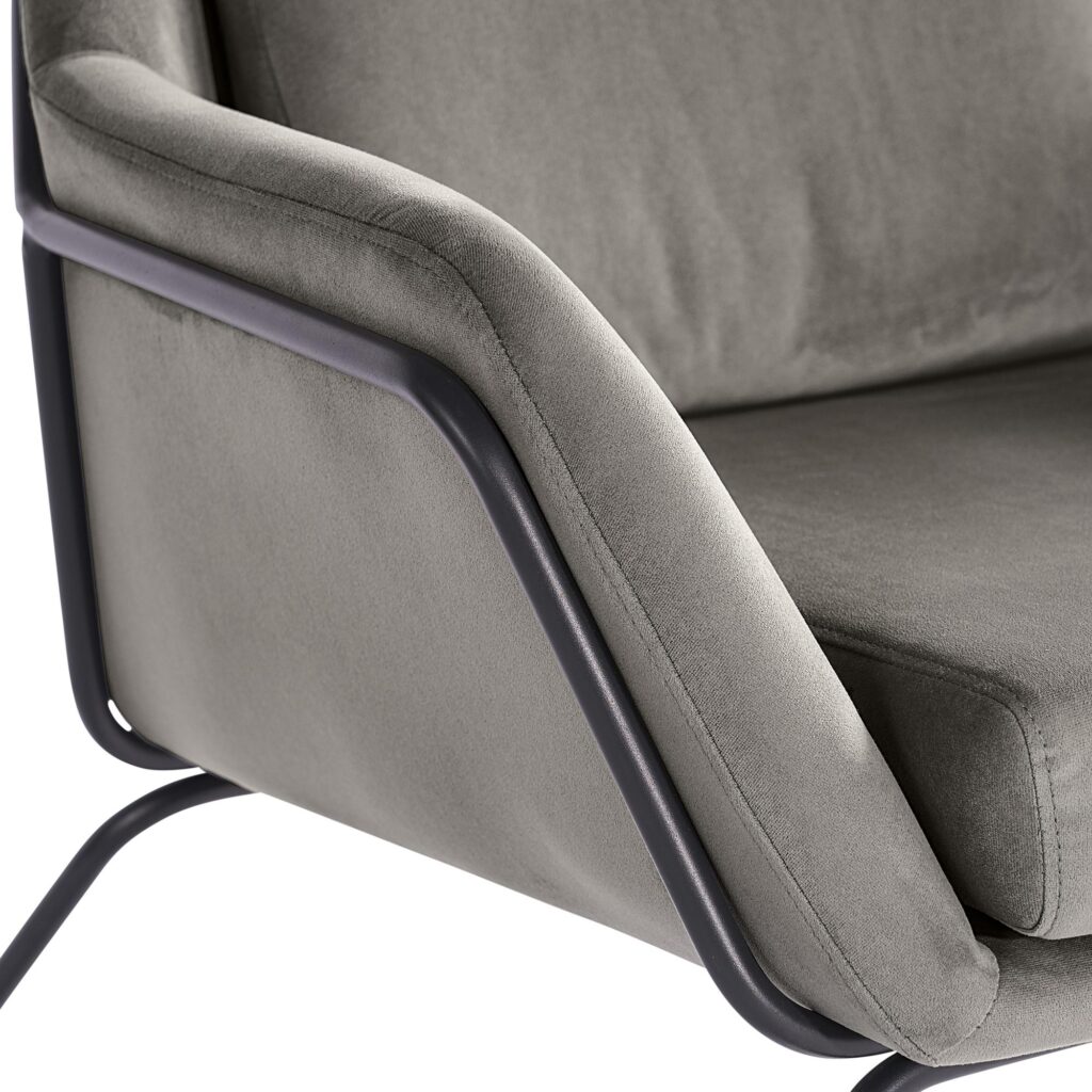 Watts Lounge Chair - Black - Antonio Charcoal - Image 5