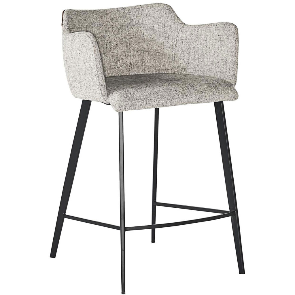 Griffin Counter Stool - November Grey / Bravo Cognac