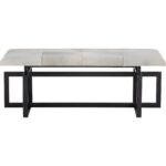 Pilar Bench - Grey 6 Pilar Bench - Grey 104803 104803 PILAR BENCH BLACK GREY COWHIDE 1