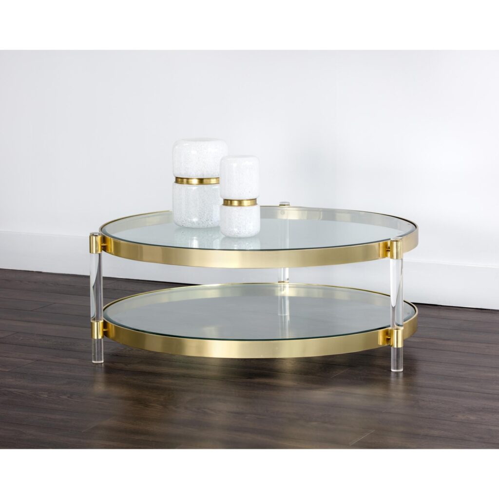 York Coffee Table - Brass - Image 3