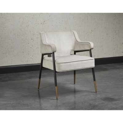 Derome Dining Armchair - Polo Club Stone 104845 104845 DEROME ARMCHAIR POLO CLUB STONE 5