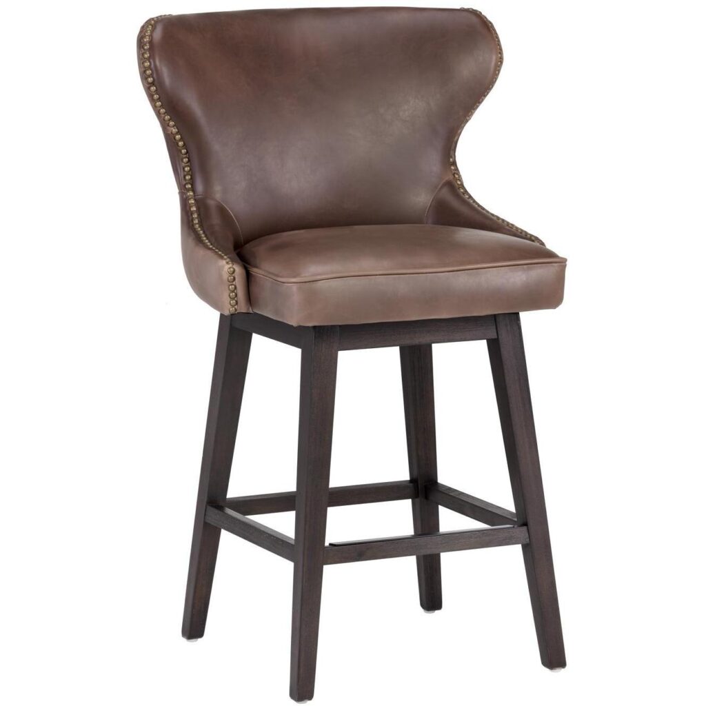 Ariana Swivel Counter Stool - Havana Dark Brown