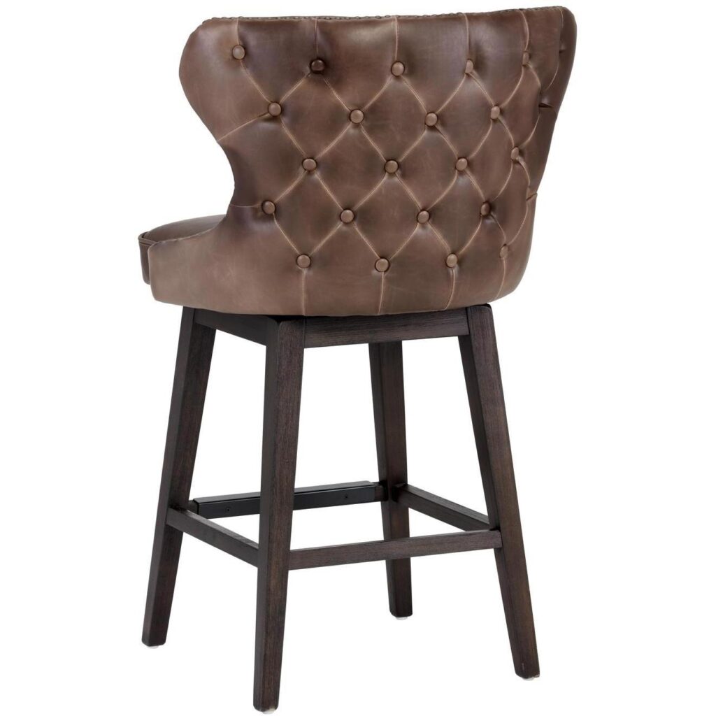 Ariana Swivel Counter Stool - Havana Dark Brown - Image 3