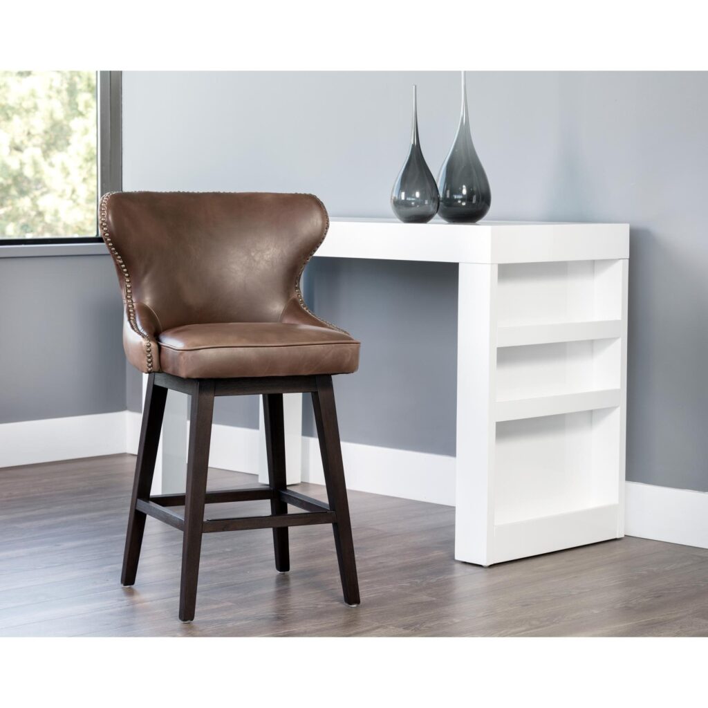 Ariana Swivel Counter Stool - Havana Dark Brown - Image 4