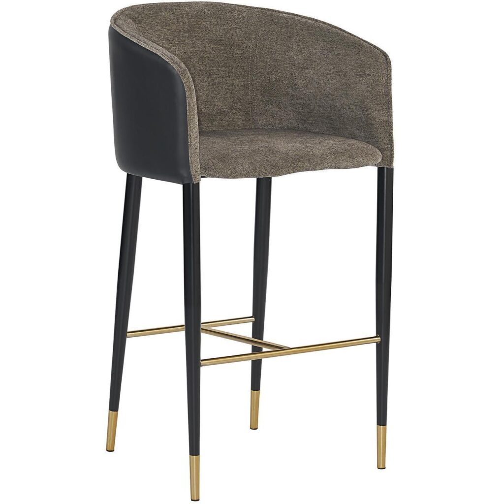 Asher Barstool - Sparrow Grey / Napa Black