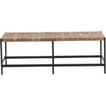 Omari Bench - Suede Light Tan Leather 7 Omari Bench - Suede Light Tan Leather 104916 104916 OMARI BENCH BLACK LIGHT TAN 1