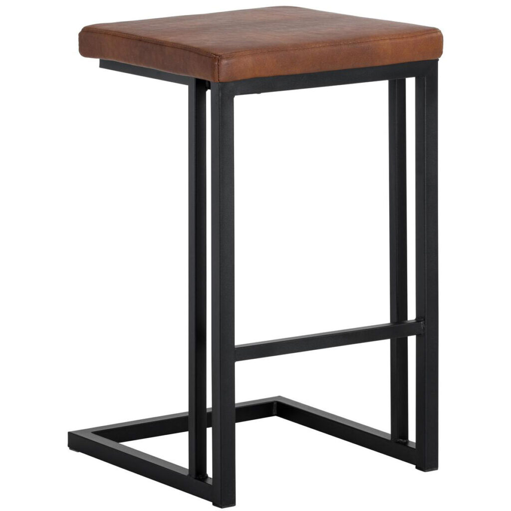 Boone Counter Stool - Black - Bravo Cognac