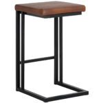 Boone Counter Stool - Black - Bravo Cognac 6 Boone Counter Stool - Black - Bravo Cognac 104957 104957 BOONE COUNTER STOOL BLACK STEEL BRAVO COGNAC 3