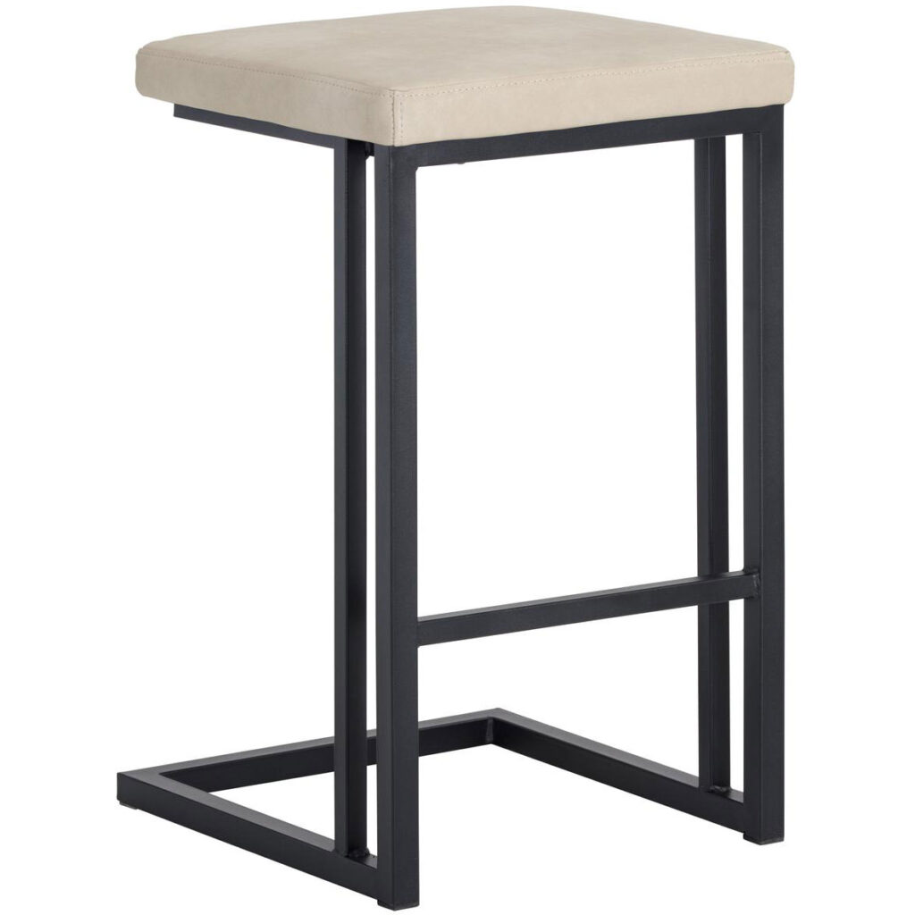 Boone Counter Stool - Black - Bravo Cream