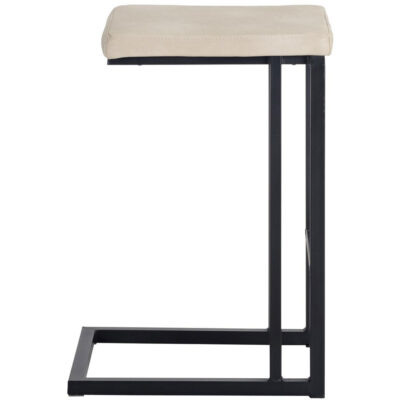 Boone Counter Stool - Black - Bravo Cream 104958 104958 BOONE COUNTER STOOL BLACK STEEL BRAVO CREAM 2