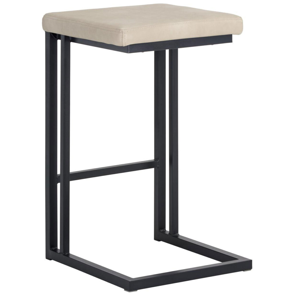 Boone Counter Stool - Black - Bravo Cream - Image 3