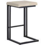 Boone Counter Stool - Black - Bravo Cream 6 Boone Counter Stool - Black - Bravo Cream 104958 104958 BOONE COUNTER STOOL BLACK STEEL BRAVO CREAM 3