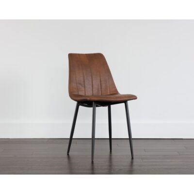 Drew Dining Chair - Black - Bravo Cognac 104963 104963 DREW DINING CHAIR BLACK BRAVO COGNAC 5