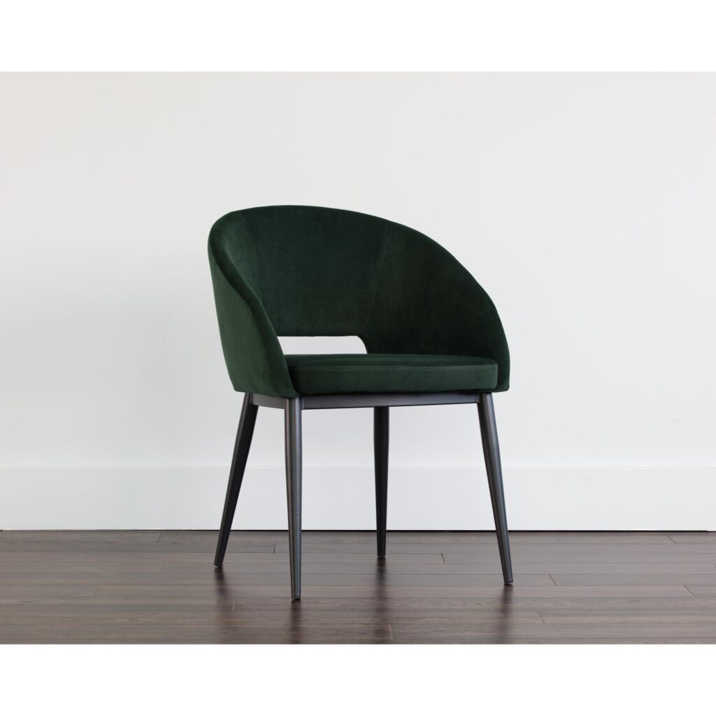 Thatcher Dining Armchair - Black - Deep Green Sky - Image 4