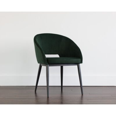 Thatcher Dining Armchair - Black - Deep Green Sky 104965 104965 THATCHER DINING CHAIR BLACK DEEP GREEN SKY 5