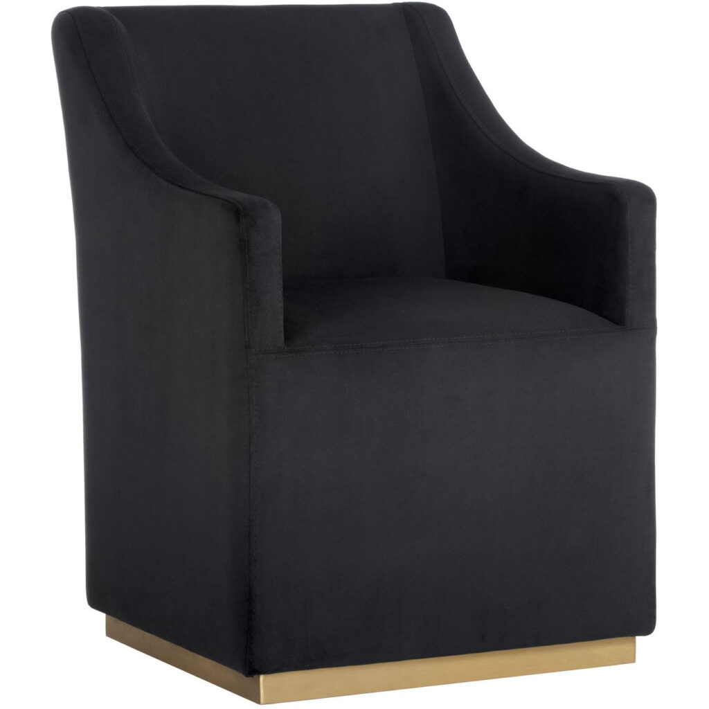 Zane Wheeled Lounge Chair - Abbington Black