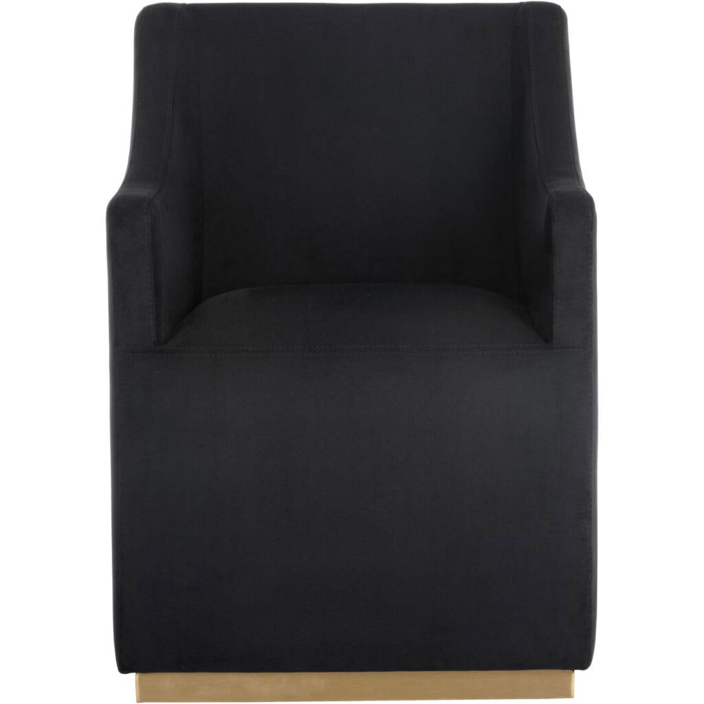 Zane Wheeled Lounge Chair - Abbington Black - Image 2