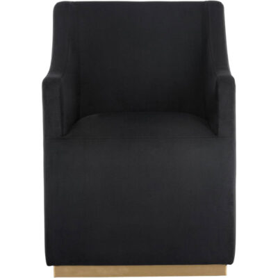 Zane Wheeled Lounge Chair - Abbington Black 104982 104982 ZANE WHEELED LOUNGE CHAIR ABBINGTON BLACK 1