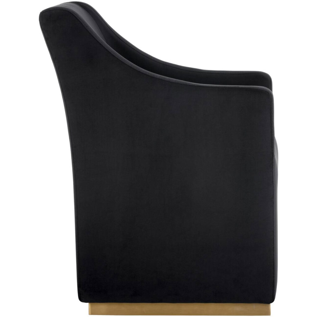 Zane Wheeled Lounge Chair - Abbington Black - Image 3